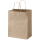 Sac cadeau publicitaire en papier kraft torsadé