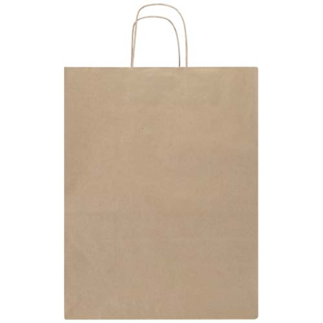 Sac cadeau publicitaire en papier kraft torsadé