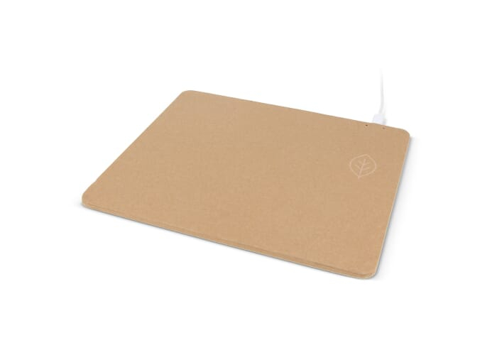Tapis de souris personnalisé en papier recyclé avec chargeur Nature