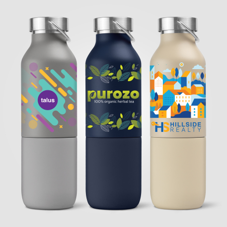 Bouteille publicitaire 2 en 1 recyclée 590 ml - Freya Duo