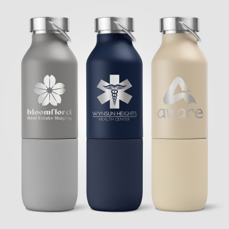 Bouteille publicitaire 2 en 1 recyclée 590 ml - Freya Duo