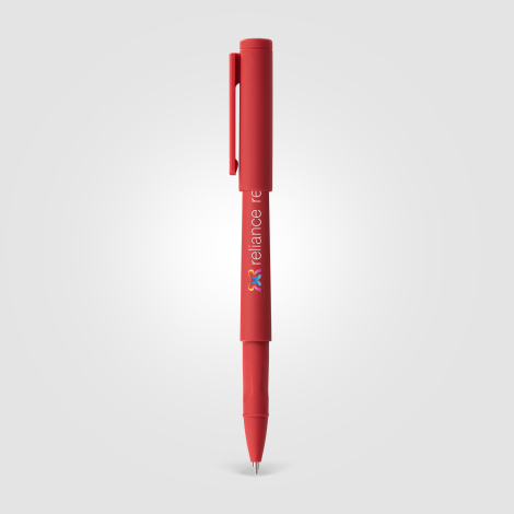 Stylo gel en plastique recyclé finition soft-touch personnalisable Aeris