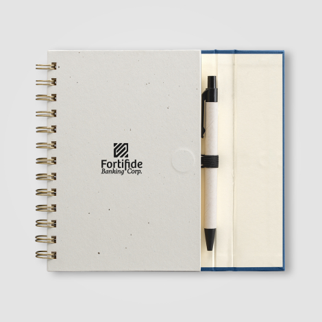 Carnet spirale B6 papier avec stylo Halden