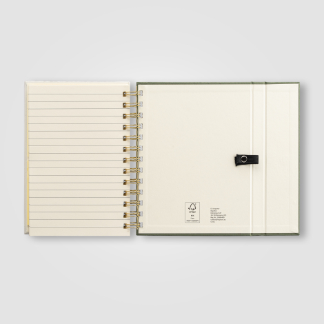 Carnet spirale B6 papier avec stylo Halden