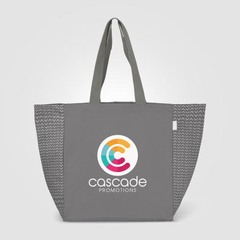 Sac cabas en coton recyclé à motif chevron personnalisable Toronto