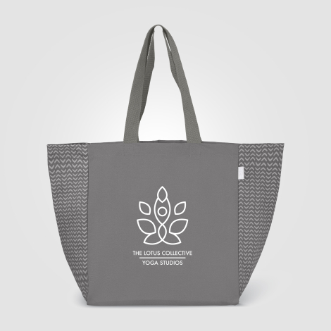 Sac cabas en coton recyclé à motif chevron personnalisable Toronto