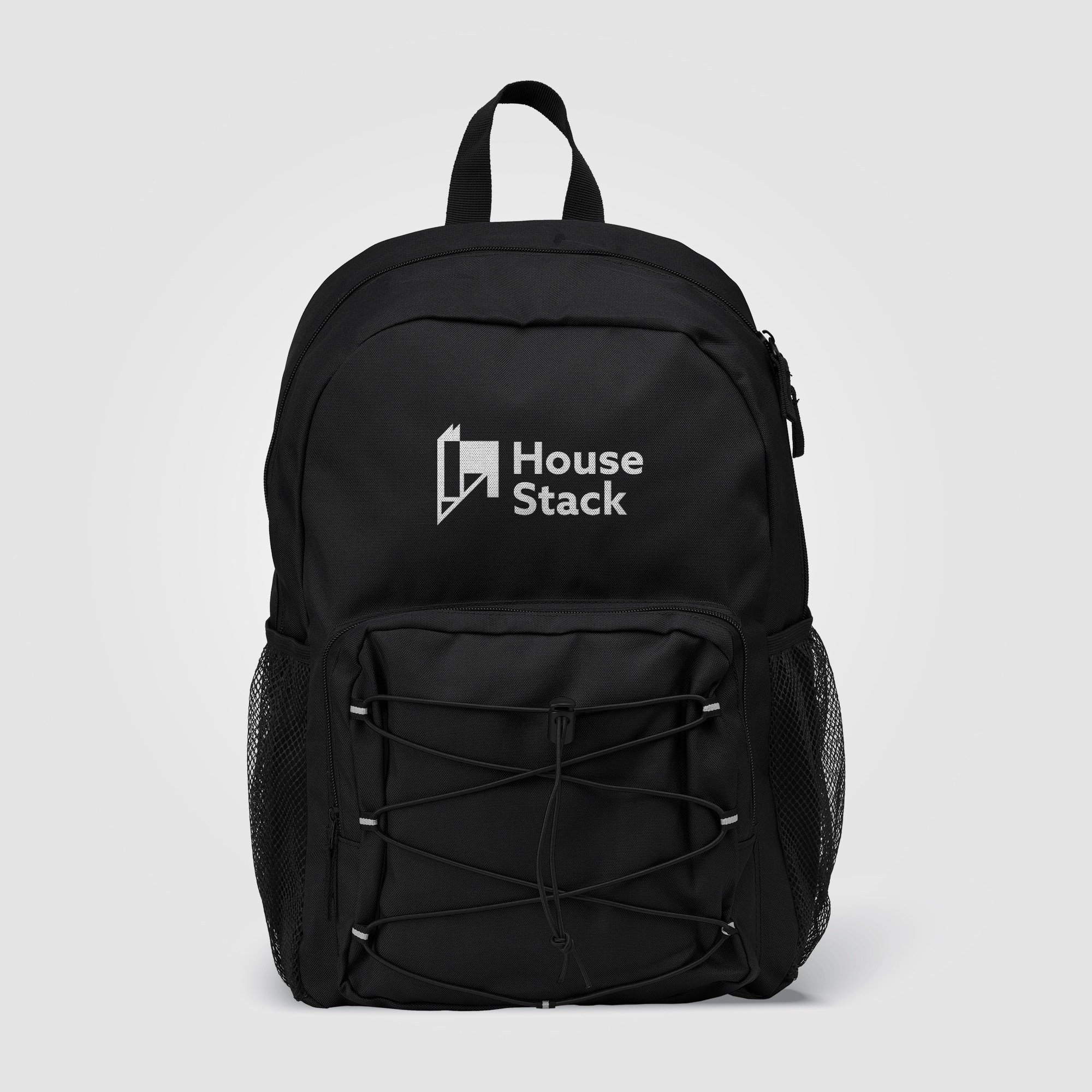 Sac à dos de sport en rPET 600D personnalisable Horizon Noir