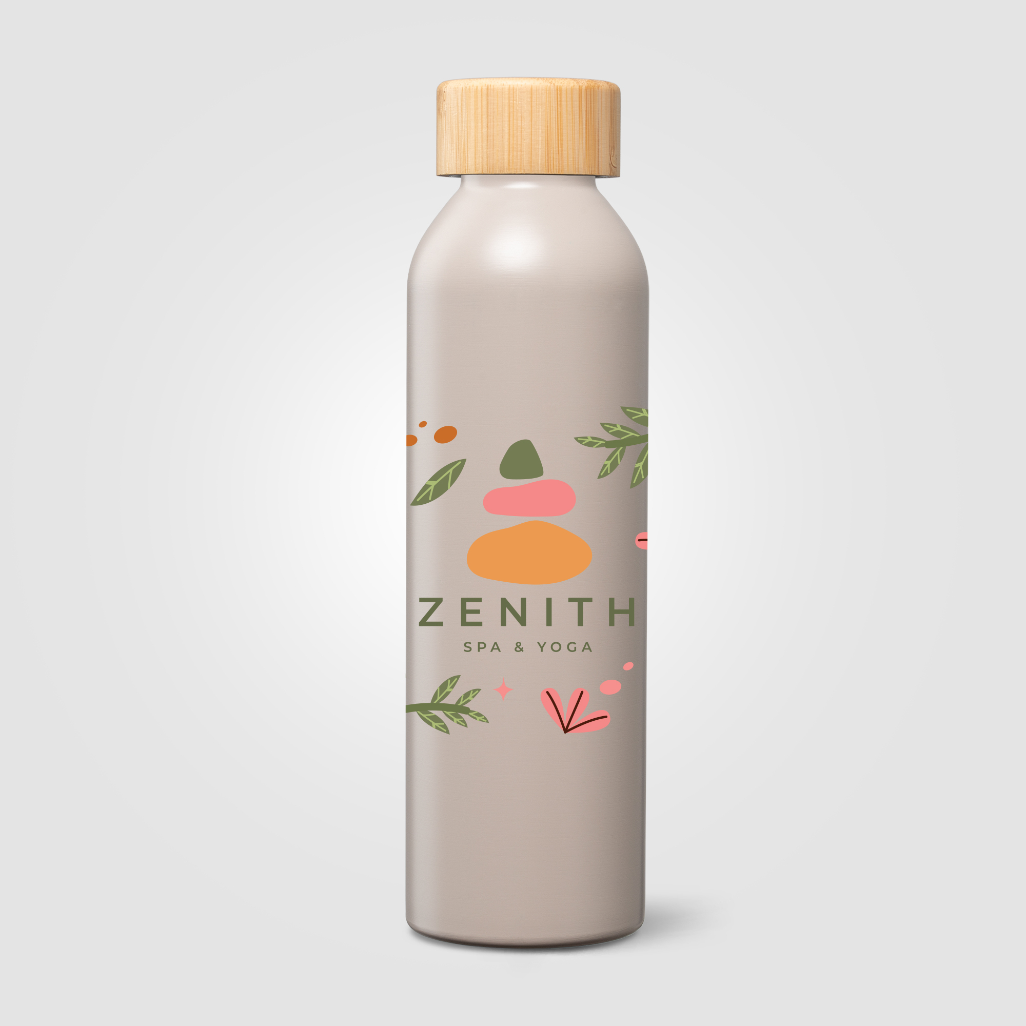 Gourde en aluminium recyclé 590 ml personnalisable Eden Gris