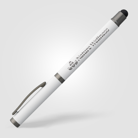 Stylo gel à stylet en aluminium recyclé personnalisable Bowie