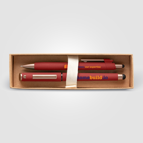 Coffret cadeau stylos en plastique recyclé personnalisable York