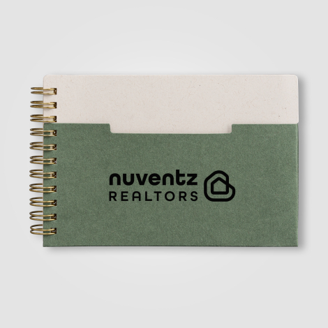 Carnet A6 à spirales en coton recyclé personnalisable Lino