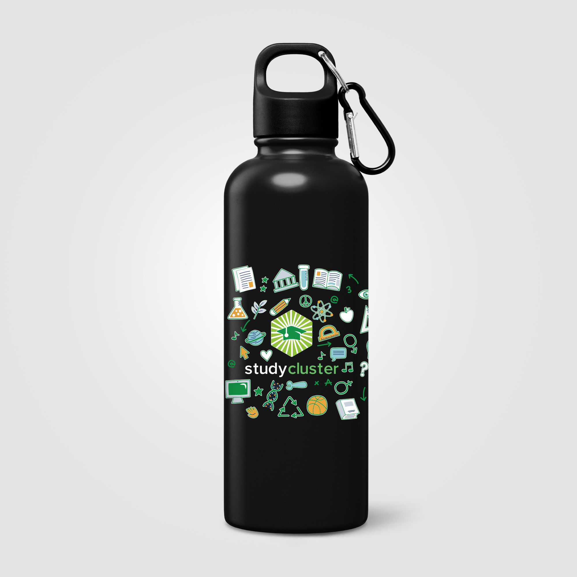 Gourde en acier inoxydable recyclé 750 ml Portland Plus Noir