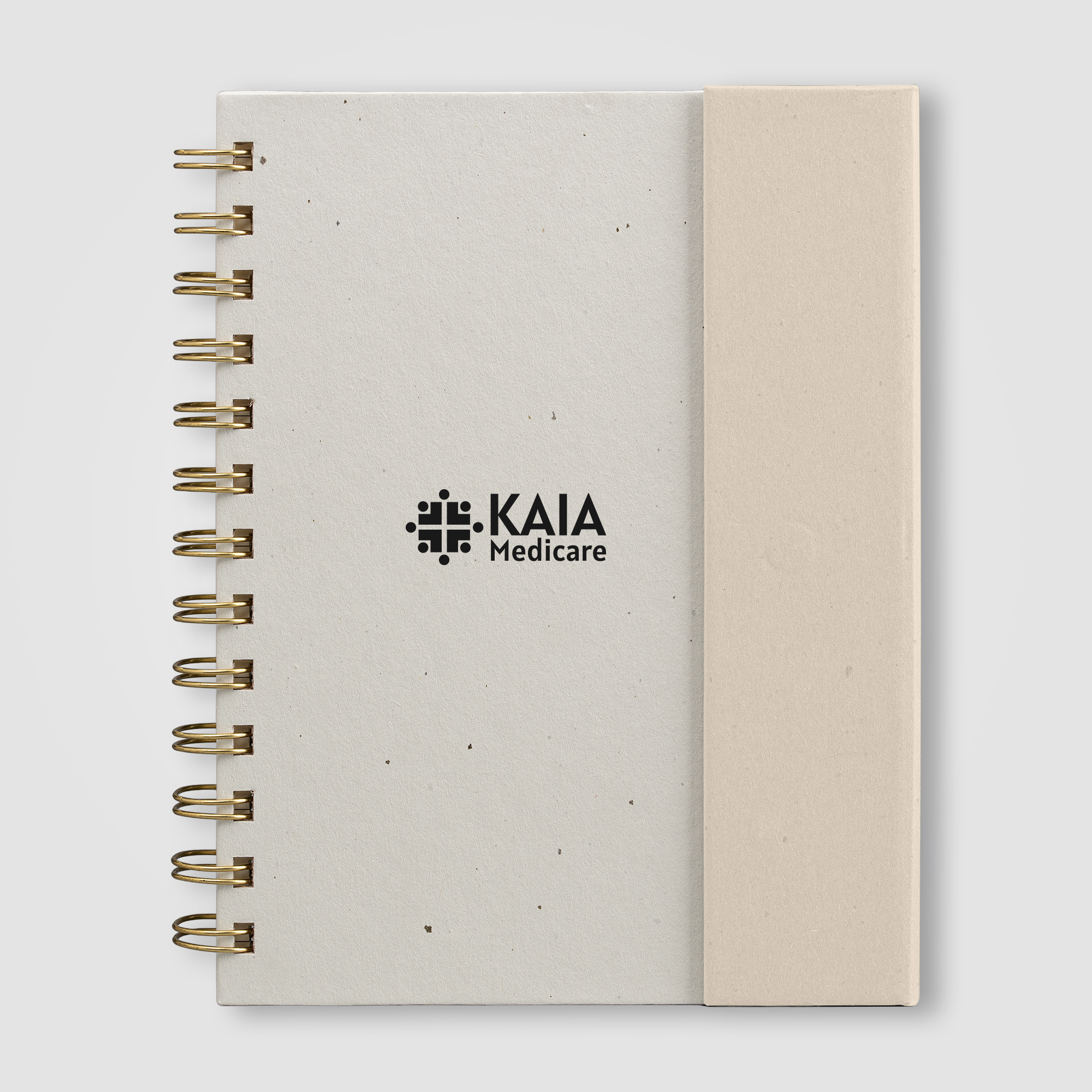 Carnet spirale B6 papier avec stylo Halden Crème