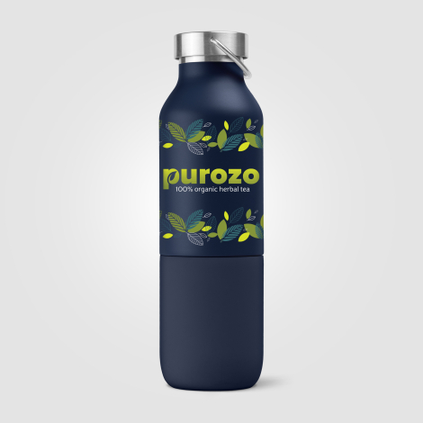 Bouteille publicitaire 2 en 1 recyclée 590 ml - Freya Duo