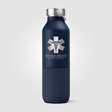 Bouteille publicitaire 2 en 1 recyclée 590 ml - Freya Duo