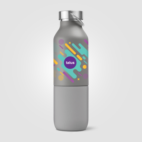 Bouteille publicitaire 2 en 1 recyclée 590 ml - Freya Duo