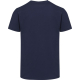 T-shirt unisexe bleu marine présenté de dos sans personnalisation apparente.