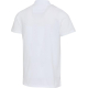 Polo unisexe blanc à manches courtes présenté de dos sans marquage apparent. Polo unisexe blanc à manches courtes présenté de dos sans marquage apparent.