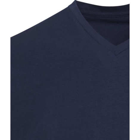 Vue rapprochée de la partie haute d’un t-shirt unisexe noir présenté sans marquage visible.