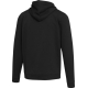 Sweat à capuche unisexe noir avec fermeture zippée présenté de dos sans personnalisation apparente.