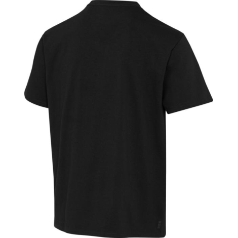 T-shirt unisexe oversize noir à manches courtes présenté de dos sans marquage visible.