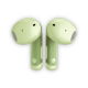 Deux écouteurs intra-auriculaires verts présentés seuls, sans personnalisation visible. Deux écouteurs intra-auriculaires verts présentés seuls, sans personnalisation visible.