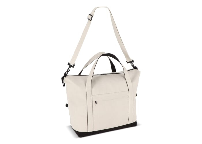 Sac voyage personnalisé recyclé Reuuz Canvas Beige/Noir
