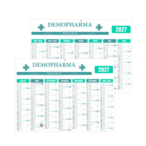 Calendrier bancaire promotionnel - Eco