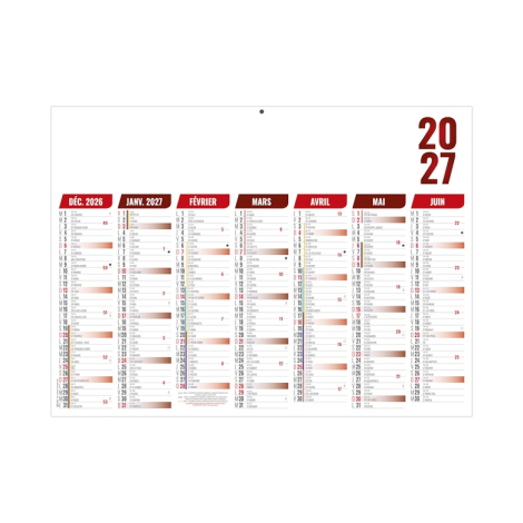 Calendrier bancaire promotionnel 2027 - FLORENTIN