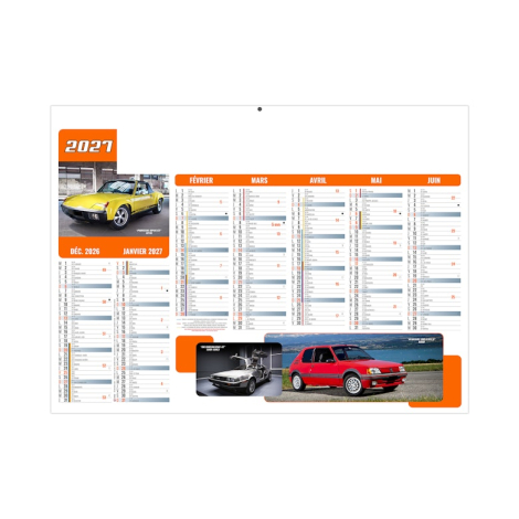 Calendrier bancaire publicitaire - BOLIDE