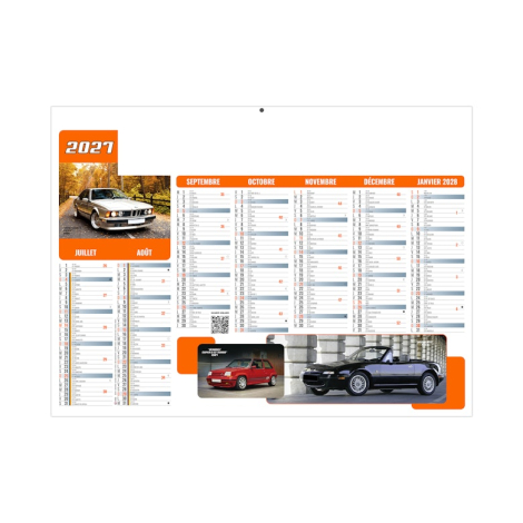 Calendrier bancaire publicitaire - BOLIDE