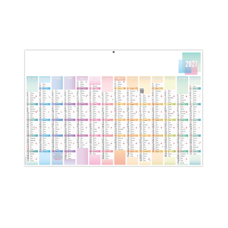 Calendrier bancaire promotionnel - PASTEL