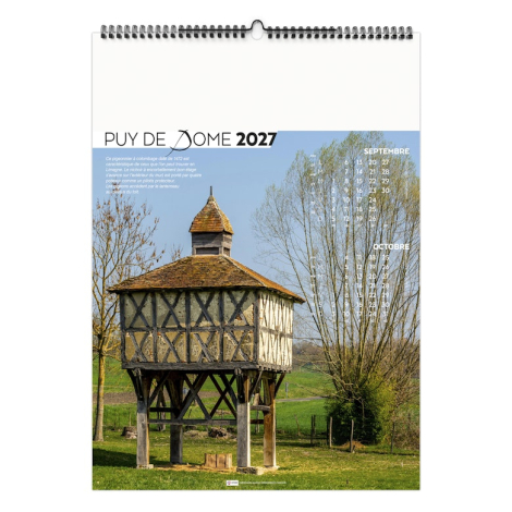 Calendrier illustré publicitaire - Patrimoine de France