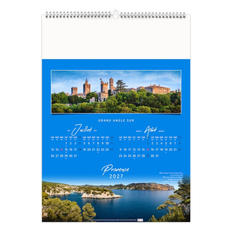 Calendrier illustré personnalisable - Paysages de France
