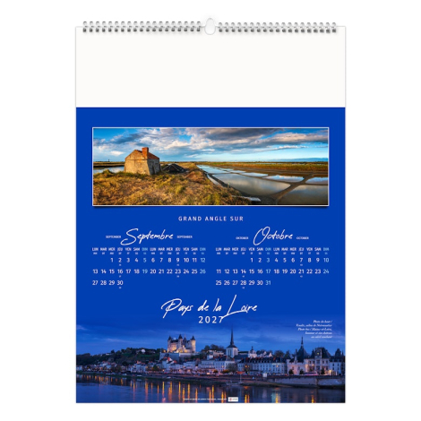 Calendrier illustré personnalisable - Paysages de France