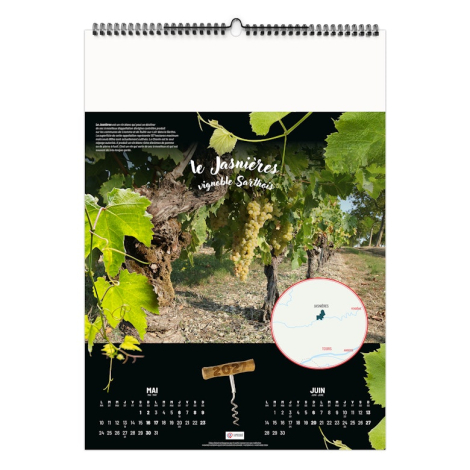Calendrier illustré promotionnel - De vignobles en châteaux