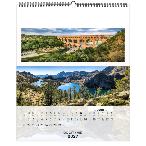 Calendrier illustré publicitaire - La France panoramique