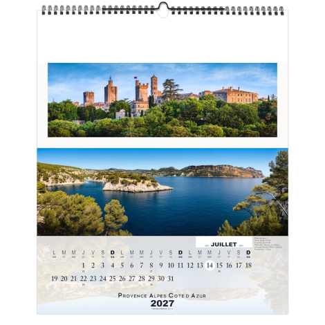 Calendrier illustré publicitaire - La France panoramique