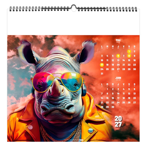 Calendrier illustré personnalisable - Invisible