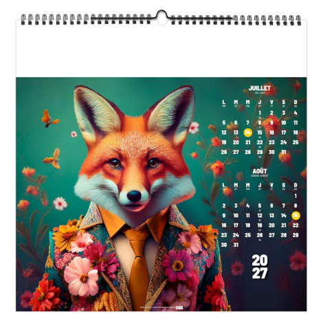 Calendrier illustré personnalisable - Invisible