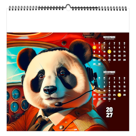 Calendrier illustré personnalisable - Invisible