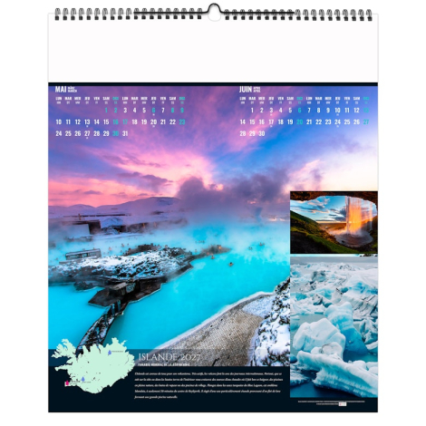 Calendrier illustré personnalisable 2026 - A la source