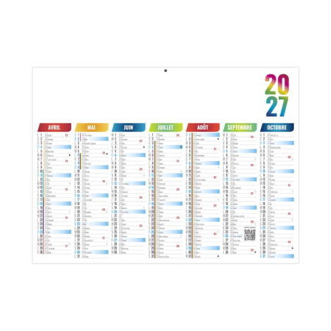 Calendrier scolaire publicitaire - Arlequin