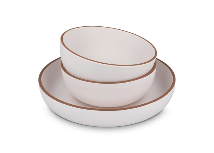 Ensemble de service à personnaliser en R-PET Runa Blanc