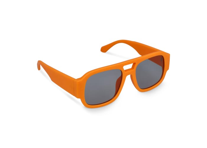 Solaires publicitaires UV400 en RPC Bastian Orange-clair