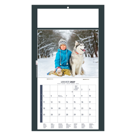 Calendrier 2027 personnalisable plaque 1 vue - Rémi