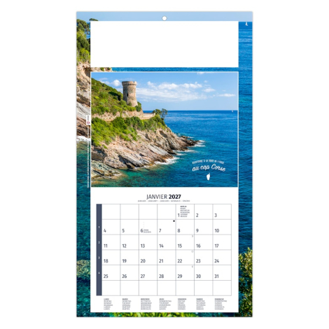 Calendrier plaque 1 vue publicitaie - Luc