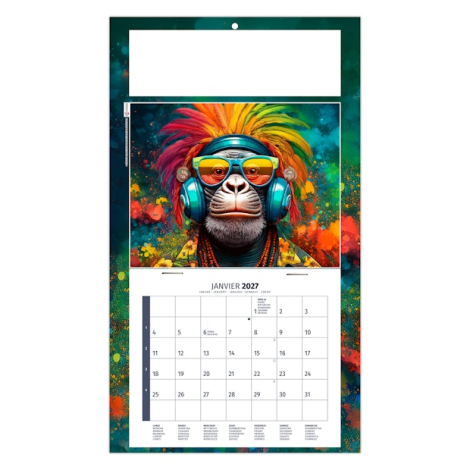 Calendrier 2025 plaque 1 vue personnalisable - Lise