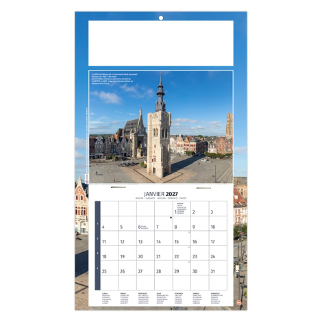 Calendrier plaque 1 vue 2027 promotionnel - Stéphane
