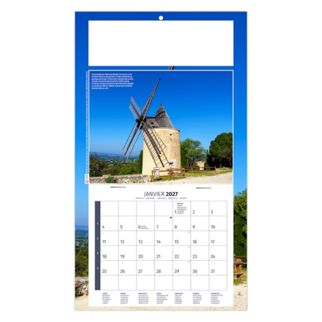 Calendrier plaque 1 vue 2027 promotionnel - Stéphane